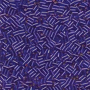 Silver-Lined Violet Miyuki Bugle Beads 3mm (#1) (BGL1-91427-TB) • $9.49