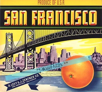 $27.45 • Buy San Francisco California 1940 Label Vintage Poster Print Retro Style Home Art