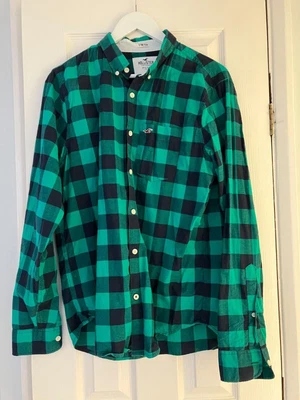 £15 • Buy Green Checked Men's Large Hollister Shirt - Worn A Handful Of Times