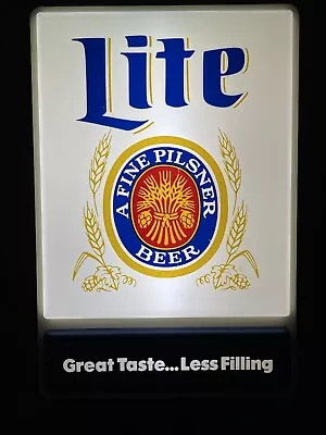 Official Miller Lite Lighted Beer Sign- RareWorks And Looks Fantastic Lit Up 🔥 • $89