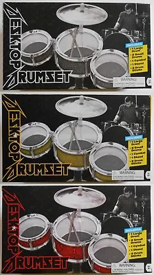 Drum Set Desktop Sparkle Miniature Musical Instrument Toy Playset NIB 3 Colors • $24.95