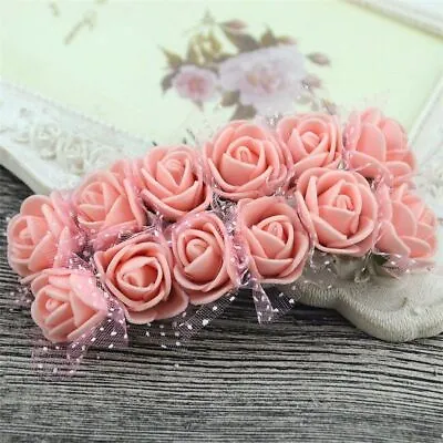 144pcs 2cm Mini Artificial Flower Bubble Rose Bouquet Decoration Craft Garland • £14.79
