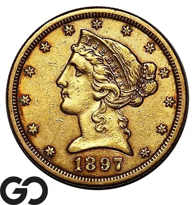 1897-S Half Eagle $5 Gold Liberty San Francisco Issue ** Free Shipping! • $202.50