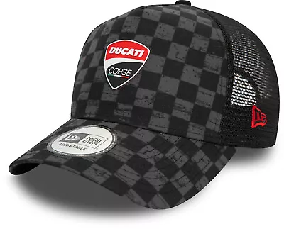 Ducati Corse New Era AOP Check Black Trucker Cap • $49.19