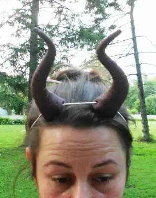 Maleficent Horns Dragon Maleficent Headpiece Bull Horns Brown Headband Demon  • $29.10