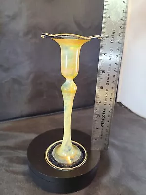 Vintage Murano? Art Glass Candle Stick Holder Hand Blown 8  • $37.99