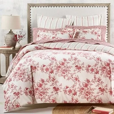 MARTHA STEWART COLLECTION Winter Floral Flannel Duvet Cover King • $89