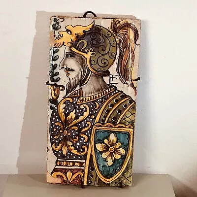 Gente (Portrait) Vietri Tile Collection Signed Hand Painted Roman Soldier As Is • $120