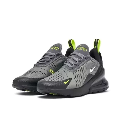 Unisex Kids Nike Air Max 270 GS Trainers DZ5631 001 Grey/Black Size UK 6(7Y) • $193.43