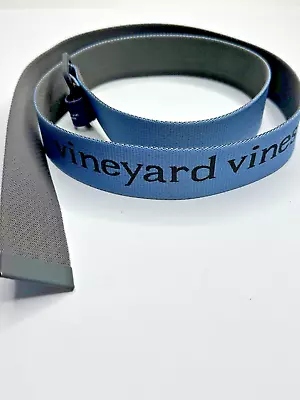 Vineyard Vines Belt Nylon Canvas Light Blue Green Reversible Sz L • $18.91