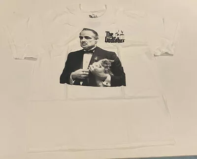 Authentic The Godfather Opening Scene Mens T-shirt XL Marlon Brando With Cat • $12.19