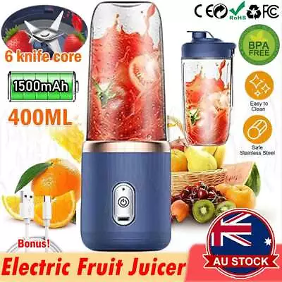 Portable USB Electric Fruit Juicer Blender Bottle Juice Shaker Smoothie Maker OZ • $15.65