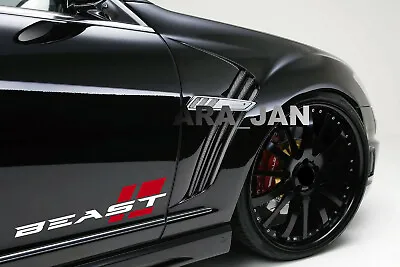 BEAST Decal Sticker Sport Car Racing Stripe Auto Emblem Logo Motorsport 2PC PAIR • $38.21