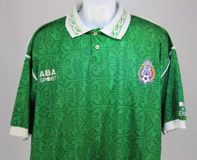 Mexico Seleccion Mexicana Jersey 1995-1996 100% Authentic Aba Sport Size L #12 T • $250