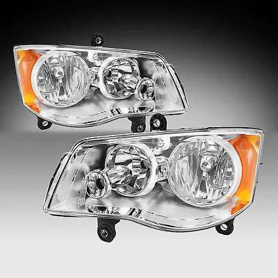 2PC Headlight For 11-19 Dodge Grand Caravan 08-16 Chrysler Town&Country Headlamp • $87.96