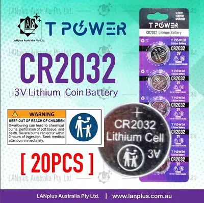 20x 3V CR2032 Battery Lithium Coin Cell Button Battery DL2032 ECR2023 GPCR2032 • $9.99