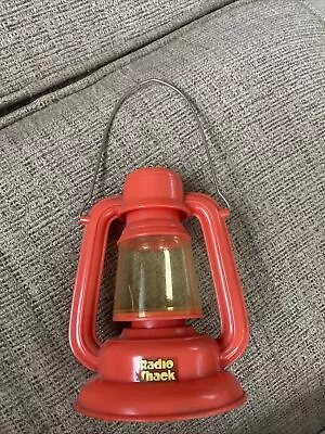 Vintage Lantern Battery Operated  6.5'' Plastic Red Radio Shack • $11.99