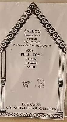 Sally's Quarter Scale Laser Cut Rocking Toys Kit Horse&Camel Dollhouse Miniature • $8