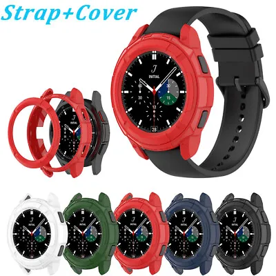 Silicone Watch Band Shockproof Case For Samsung Galaxy Watch 4 Classic 42mm 46mm • $11.99