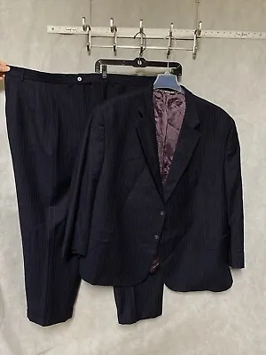 Jack Victor Men Suit 56R Ermenegildo Zegna Italy Wool Flannel Pants 52X29 Luxury • $124.45