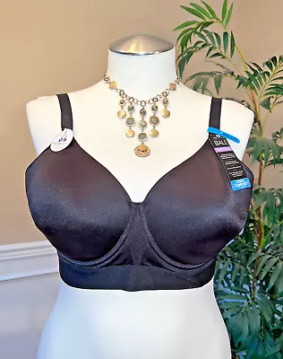 NWT! Bali One Smooth U Bounce Control Underwire Bra Black DF3456 Sz 38DDD • $17.95