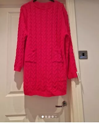 Ladies Hot Pink Jumper Dress • £6.50