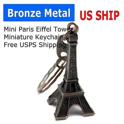 Metal Paris Retro Mini Eiffel Tower Model Keychain Key Ring Keyfob Love Gift • $2.99