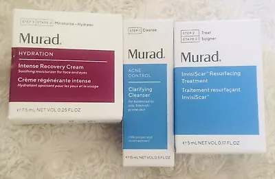 Murad Step1 Cleanser Acne Control&Step2 Soigner&3Hydro-Moisturize Recovery Cream • $19