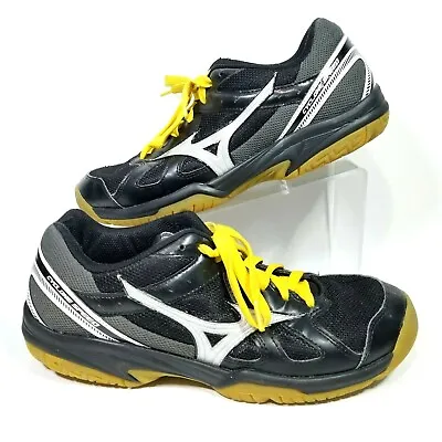 Mizuno Cyclone Speed Volleyball Shoes Womens 9.5 Black Silver Gum Court Indoor • $15.99