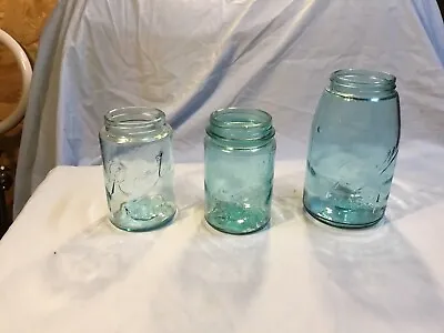 Blue Mason Jars Lot One Quart Jars And Two Pints • $18