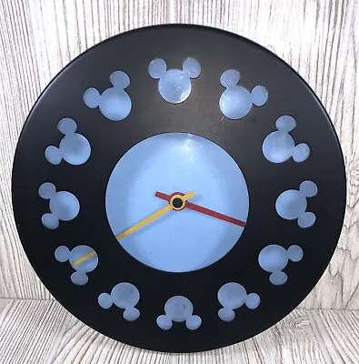 Mickey Mouse Disney Matte Black Steel Wall Clock By Moller Design Michael Graves • $29