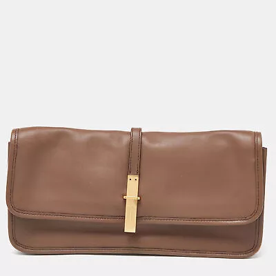 Marc By Marc Jacobs Beige Leather Metal Flap Clutch • $165.90