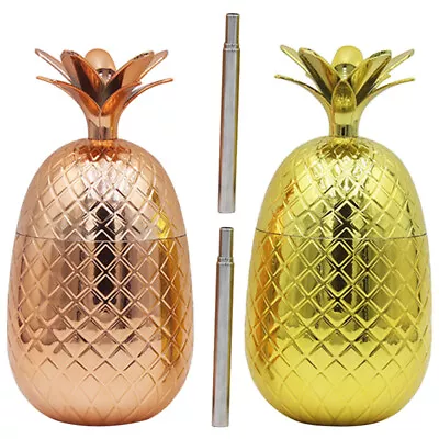 2 Sets Cocktail Glasses Pineapple Cup Cocktail Cup Straw Pineapple Cup Cocktail • £17.65