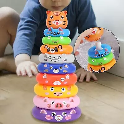 Rainbow Stacker Intelligence Development Baby Stacking Toy For Boy Girls • £8.75