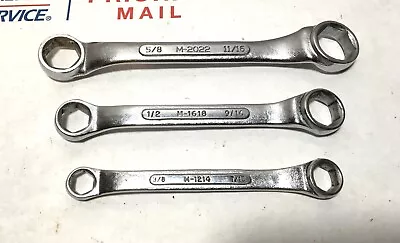 S-K Wayne Double Box Wrench Set M-2022 5/8x11/16 M-1618 1/2x9/16 M-1214 3/8x7/16 • $24.95