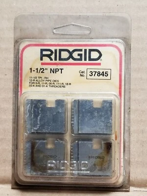 $42.99 • Buy Ridgid 37845 1-1/2  Npt 12r Pipe Threading Dies Or 11-r 111-r 30-a 31-a 00-r New