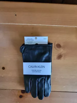 New - Calvin Klein Genuine Leather Gloves Size M • $24.99