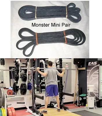 MONSTER MINI Power Lifting SET Band Resistance PAIR Crossfit 45lb Lifting 13/16  • $24.99