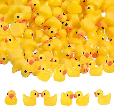 150 Pieces Mini Rubber Ducks Miniature Resin Ducks Yellow Tiny Duckies Figures F • $13.87