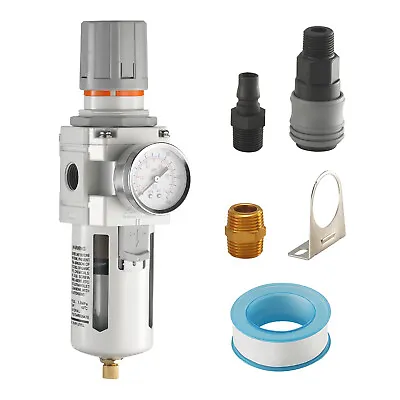 VEVOR Air Compressor Regulator Pressure Filter Water Trap Separator 1/2  NPT • $41.99