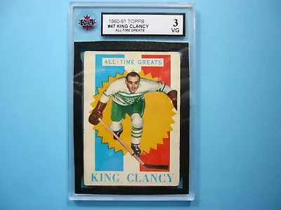 1960/61 Topps Nhl Hockey Card #47 King Clancy Otg Ksa 3 Vg Nice 60/61 Topps • $69.99