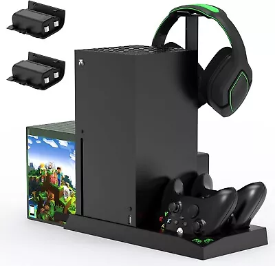 Vertical Cooling Stand With Fan For Xbox Series X Console & Controller Charger • £39.99