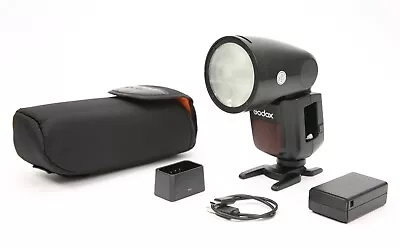 Godox V1c Flash For Canon With Protection Bag Battery Charger & Mini Stand • £159.99