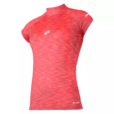 Magic Marine Womens Cube Short Sleeve Rashvest 2023 - Pink Melee • £26.99