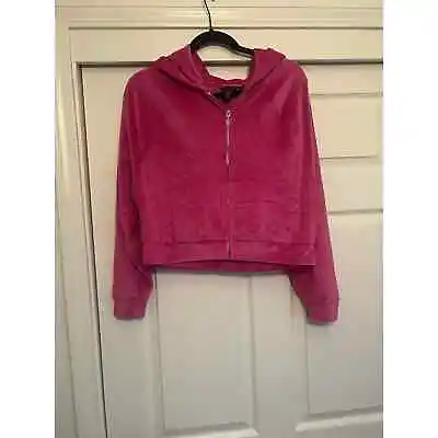 Victoria's Secret Electric Pink Velour Track Suit Jacket Size Small • $40
