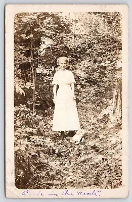 Kewanee Illinois~ A Babe In The Woods  Miss Bertha West Moweaqua~1914 RPPC • $11