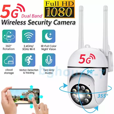 Wireless Security Camera System Outdoor Home 5G Wifi Night Vision Cam HD 1080P • $19.93