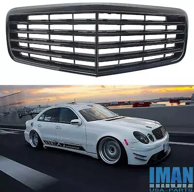 BLACK Front GRILL Grille For MERCEDES W211 E320 E350 E500 E63AMG Sedan 2007-2009 • $77.98