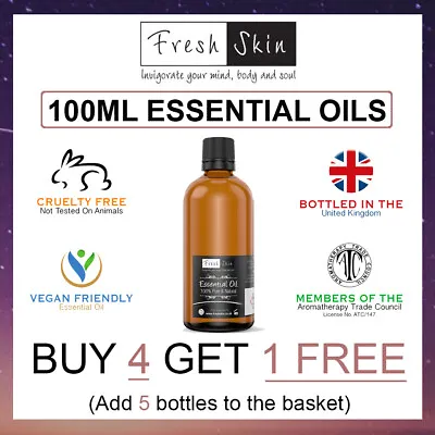 £21.89 • Buy 100ml Essential Oil - 100% Pure & Natural Essential Oils Freshskin Aromatherapy