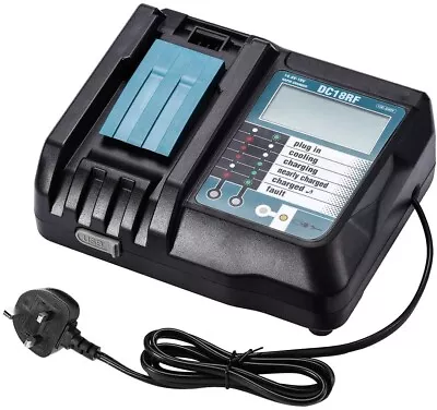 Battery Charger Fit For Makita BL1830 BL1840 BL1850 7.2V-18V 3A LCD Display • £15.98